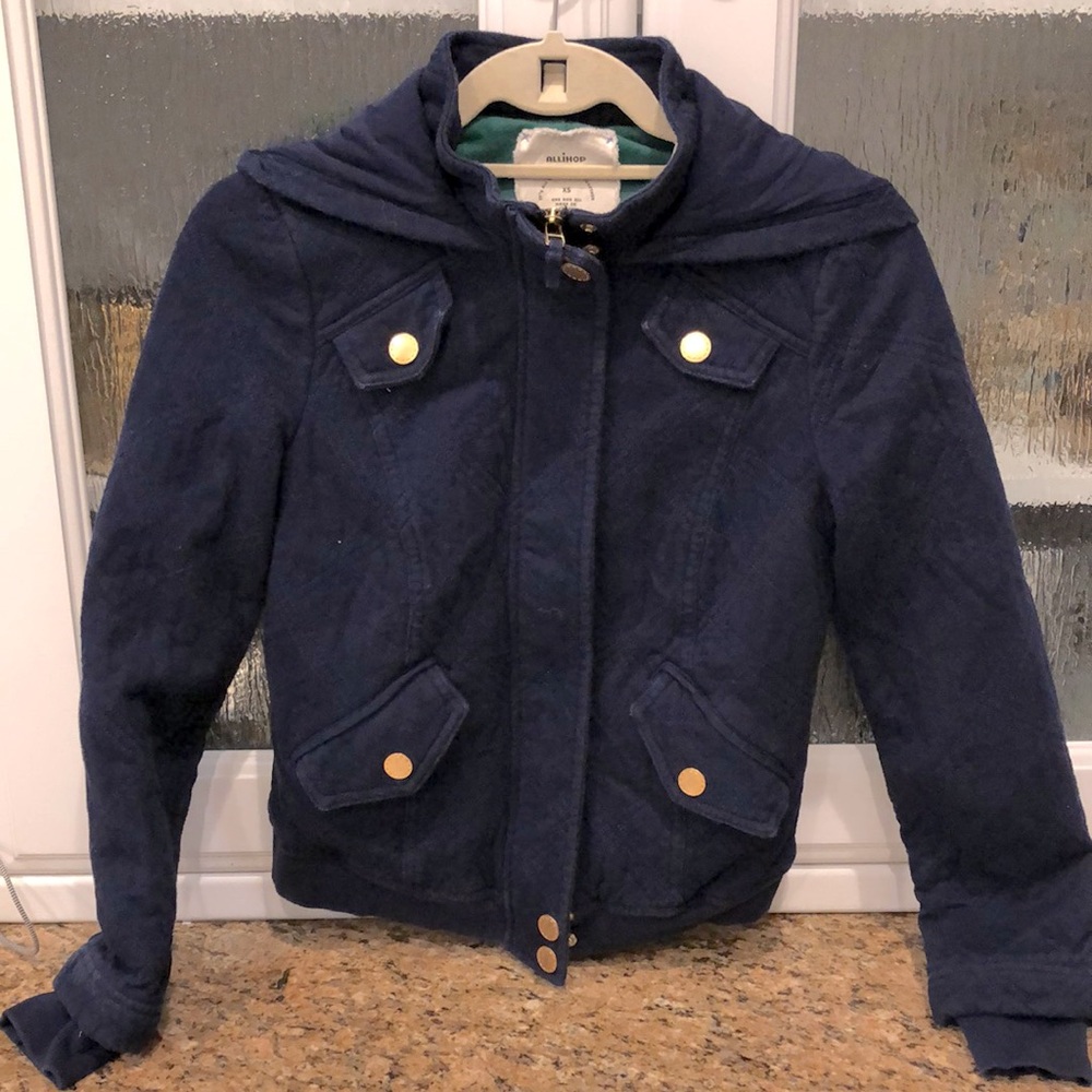 Anthropologie Allihop quilted jacket - navy size xs